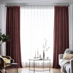 Draperie din catifea blackout cu rejansa din bumbac tip fagure, Madison, 150x260 cm, densitate 700 g/ml, Temptress, 1 buc
