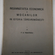 INSAMNATATEA ECONOMICA A MOCANILOR IN ISTORIA TAREI - ROMANESTI de P.P. PANAITESCU , 1936