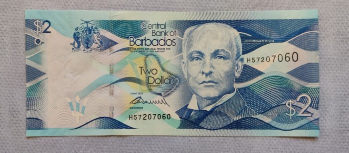 Barbados - 2 Dollars / dolari (2013)