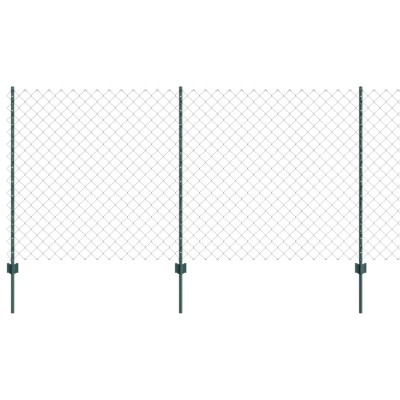vidaXL &amp;Icirc;ngrădire cu st&amp;acirc;lpi Verde 1.2 x 25 m Oțel 3336253 foto