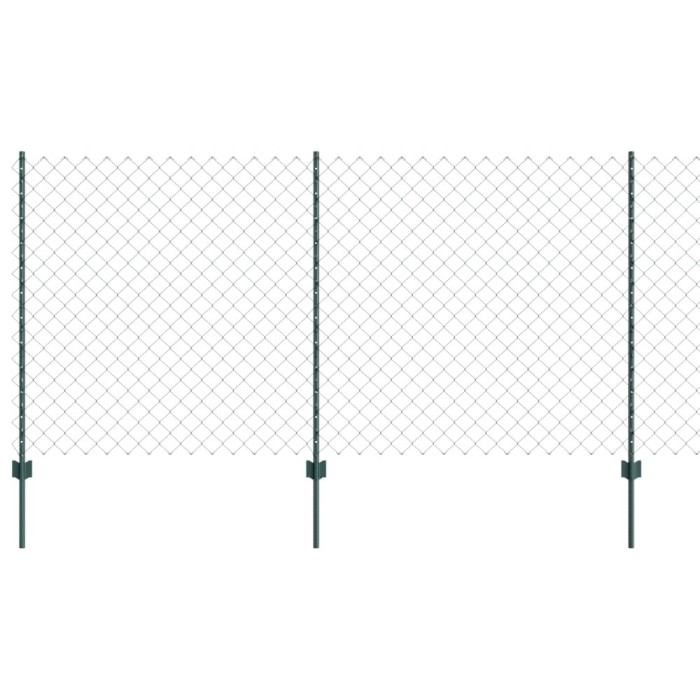 vidaXL &Icirc;ngrădire cu st&acirc;lpi Verde 1.2 x 25 m Oțel 3336253