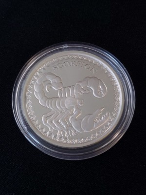 Ciad 2022 - 500 franci CFA - scorpion 1 OZ, Monedă de argint foto