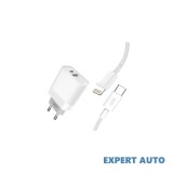 Incarcator retea usb/usb-c, quick charge qc3.0 20w cu cablu lighting (iphone ) cod:xo-l64-nb113 Alta marca Alt model #7