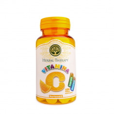 Vitamina C cu glucoza si portocala,Herbal Therapy,120 tablete foto