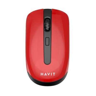 Mouse Fara Fir 2.4GHz, 800-1200-1600 DPI - Havit (MS989GT) - Black / Red foto