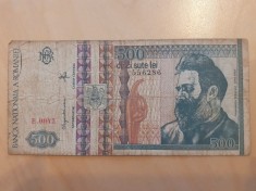 Bancnota 500 Lei 1992, Seria 556286 - Numismatica Romania foto