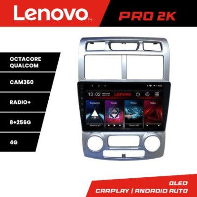 Navigatie Kia Sportage 2005-2007 Lenovo Kit-0023 8 core QLED 2K 8+256 360 Android Waze USB Navigatie Internet Youtube Radio CarStore Technology foto