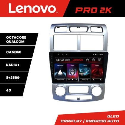 Navigatie Kia Sportage 2005-2007 Lenovo Kit-0023 8 core QLED 2K 8+256 360 Android Waze USB Navigatie Internet Youtube Radio CarStore Technology