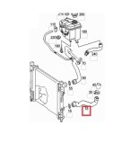 Furtun radiator Mercedes C-Class (W203) 2000-2007, diametru 42 mm, cauciuc, RapidAuto 5003PW-3