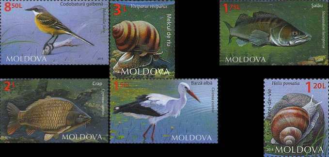 MOLDOVA 2014, Fauna, serie neuzată, MNH