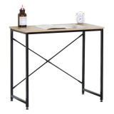 Birou Metalic, Model Stejar, Dimensiuni 80x40x70cm, Picioare Negre