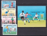 Niger 1986 sport fotbal MI 991-994 + bl.49 MNH ww90
