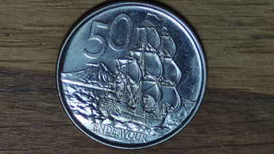 Noua Zeelanda - moneda de colectie - 50 cents 2006 - UNC -vapor- spectaculoasa! foto