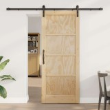 Ușa Glisantă cu Set de Accesorii 83x202 cm Lemn Solid de Pin