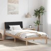 VidaXL Cadru de pat Maro și negru 90 x 200 cm Lemn masiv de pin 878566