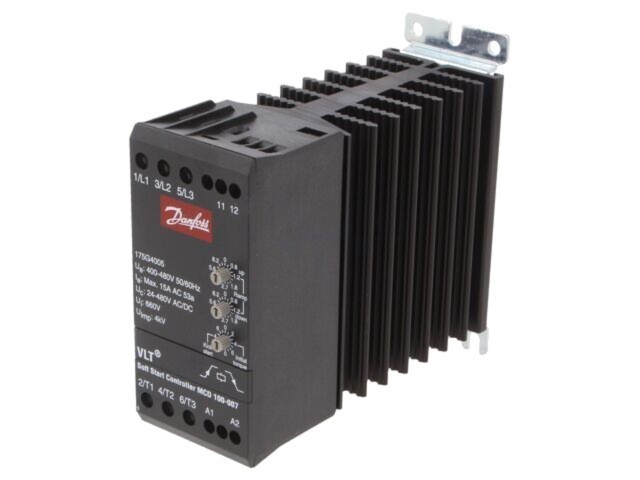 Modul softstart DANFOSS Ualim 400-480VAC pentru şină DIN 7,5kW 15A