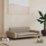 VidaXL Pat de c&acirc;ini, cappuccino, 90x53x30 cm, piele ecologică
