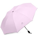 Umbrela pliabila, deschidere automata, diametru 96 cm, protectie UV 50, 8 spite, vinil otel, roz