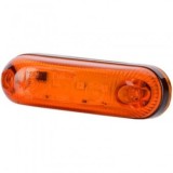 Lampa Laterala LED Galbena Ovala 12/24V, 82x24mm, 3 LED, Omologare E9 E20, Auto, Camion