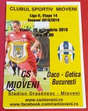 Program meci fotbal CS MIOVENI - DACO GETICA BUCURESTI (26.10.2018)