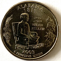 AMERICA QUARTER 1/4 DOLLAR 2003 LITERA D.(Portretul lui Helen Keller-Alabama),BU