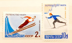 Rusia 1962 sport, ski SERIE 2v.. MNH, foto