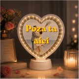 Oglinda Magica Personalizata cu Efect INFINITY LED , Model Inima , Cadou pentru Valentine s Day, Craciun E i Ocazii Speciale