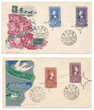 Spania 1950 Mi 975/76 + 979/80 Used on ENVELOPE - 100 de ani de timbre, Nestampilat