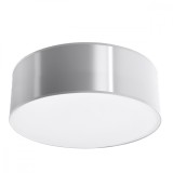 Lampă De Tavan Arena Gri Pvc 1 Bec Rotund Minimalist De Interior