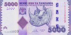 Bancnota Tanzania 5.000 Shilingi (2020) - P43c UNC foto
