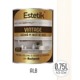 Lazura lemn ESTETIK VINTAGE 0.75L ALB, protectie UV