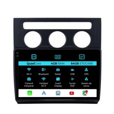 Navigatie Dedicata Volkswagen Touran (2003-2010),QuadCore, 10Inch, 4Gb Ram, 64Gb Stocare, Carplay