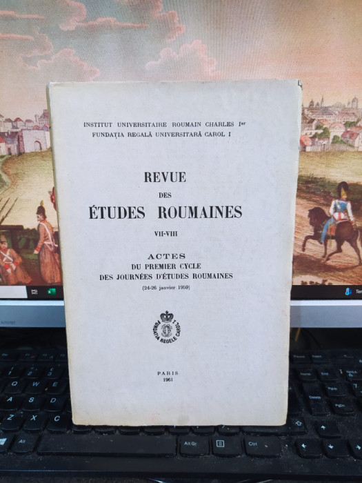 Revue des Etudes Roumaines, VII-VIII, Fundația Regală... Carol I, Paris 1961 118