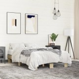 Gossi cadru de pat, stejar sonoma, 120x190cm, lemn prelucrat si metal