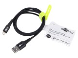 Cablu USB 2.0 Apple Lightning - USB A 1m negru 60W Goobay
