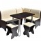 Set Coltar Bucatarie Tunis, Cu Masa Si 2 Tabureti Wenge
