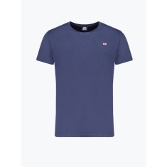 Tricou barbati din bumbac cu decolteu la baza gatului, Bleumarin, L
