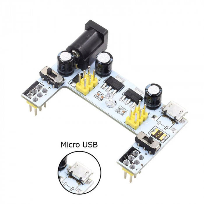 MB102 cu micro USB / breadboard power supply module 3.3V 5V solderless (m.2788C)