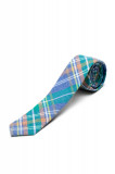 Cravata turcoaz in carouri