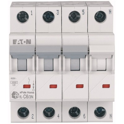 Siguranta automata 6A 3P+N C 4,5ka Xpole Eaton HL-C6 3N foto