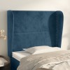VidaXL Tăblie pat cu aripioare albastru &icirc;nchis 83x23x118/128cm catifea 3117850