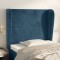 vidaXL Tăblie pat cu aripioare albastru &icirc;nchis 83x23x118/128cm catifea 3117850