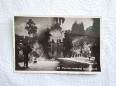 Carte postala circulata, 1940 &ndash; Cluj, Parcul Orasului