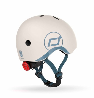 Casca de protectie pentru copii, sistem de reglare magnetic cu led, XXS-S, 45-51 cm, 1 an+, Ash, Scoot Ride foto