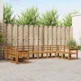 vidaXL Set de canapele de exterior 10 pcs natural Lemn Solid de Acacia 3367042
