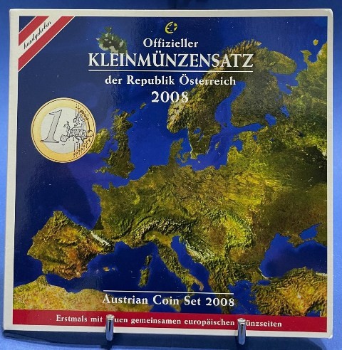 AUSTRIA 2008 - Set monetarie 1 cent-2 euro -folder/ BU