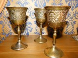 3 pocale vintage alama, anii 30, lucrate deosebit