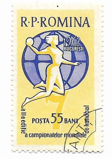 Romania (190) - A II-a editie a C.M. Feminine de handbal in 7, 1962 - obliterata