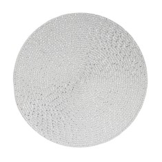 Set 4 suporturi farfurii polipropilena argintie Wildon &Oslash;38 cm