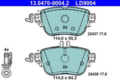 ATE 13.0470-9004.2 ATE Ceramic set placute frana,frana disc foto